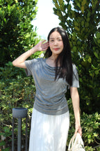 Yenesia Faux Two-Piece Top (Black)