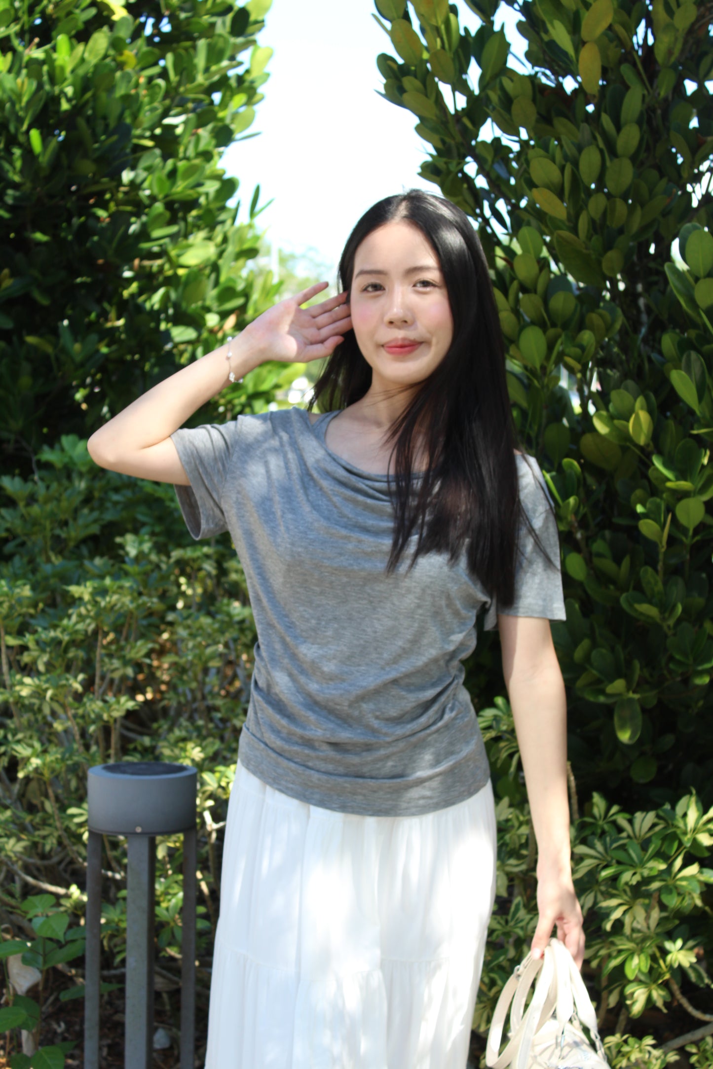 Yenesia Faux Two-Piece Top (White)