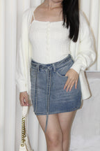 Peyton Denim Mini Skirt (Blue)