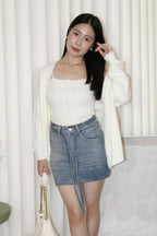 Peyton Denim Mini Skirt (Blue)