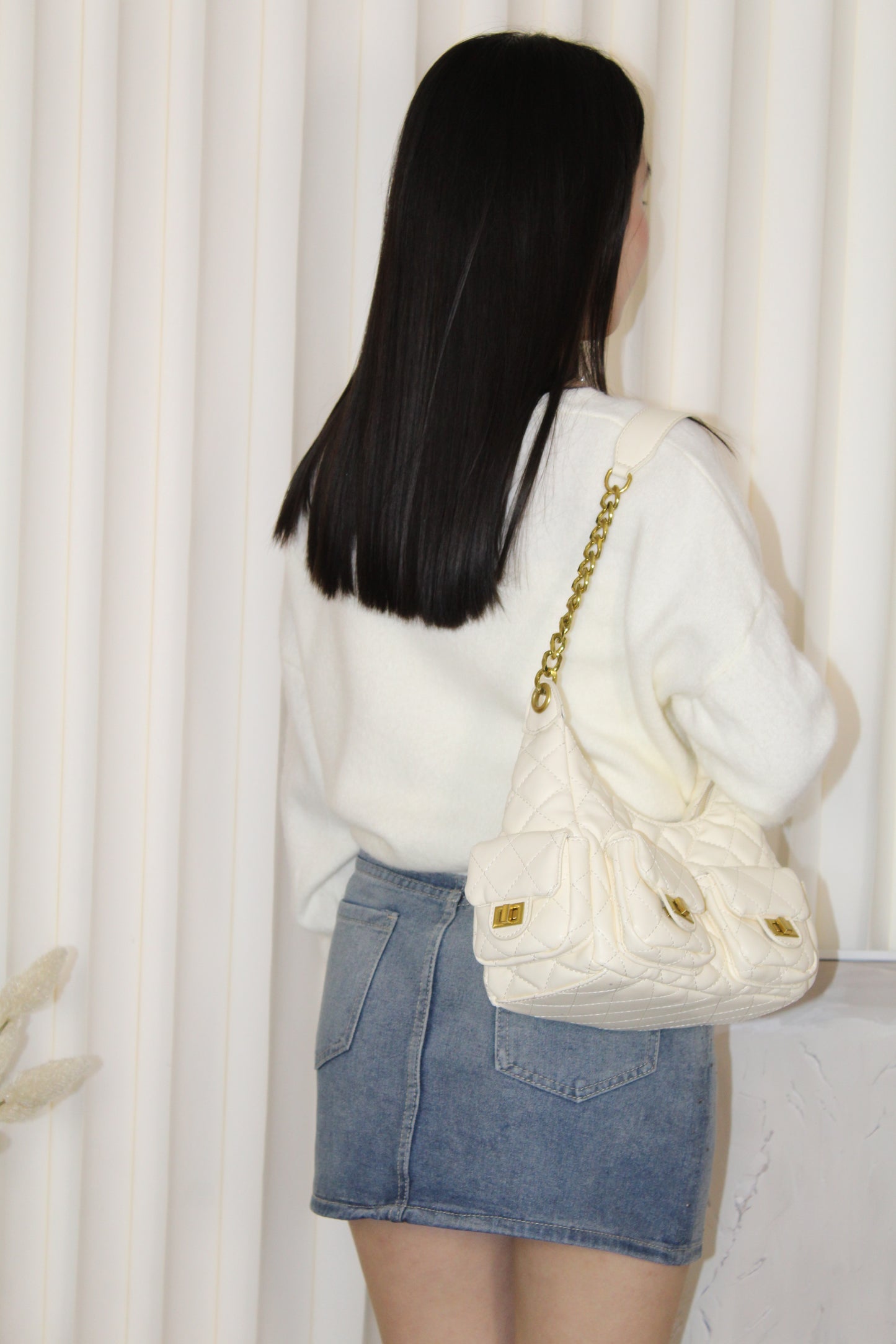 Peyton Denim Mini Skirt (Blue)