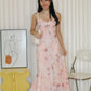 Ginnie Floral Mesh Midaxi Dress (Pink)