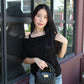 Yenesia Faux Two-Piece Top (Black)