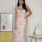 Ginnie Floral Mesh Midaxi Dress (Pink)