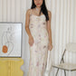 Ginnie Floral Mesh Midaxi Dress (Pink)