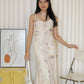 Ginnie Floral Mesh Midaxi Dress (Pink)