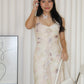 Ginnie Floral Mesh Midaxi Dress (Pink)