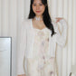 Elena Sheer Crop Cardigan (Black)