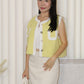 Quinn Tweed Vest Top (Yellow)