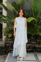 Arielle Halter Ombre Maxi Dress (Blue)