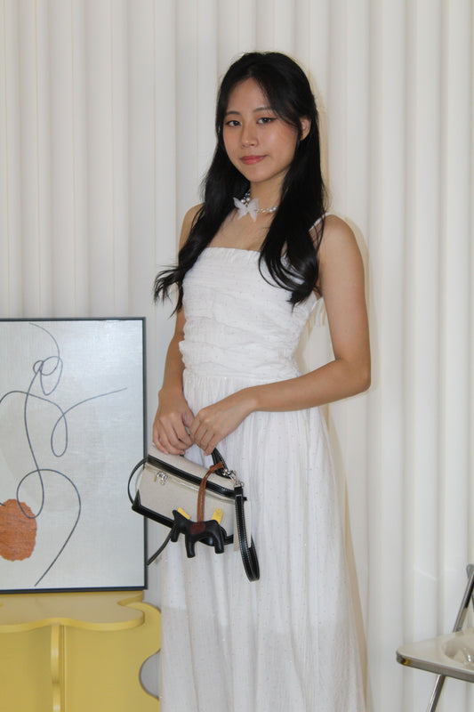 Aurelia Sparkle Midaxi Dress (White)