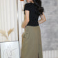 Belinda Cargo Maxi Skirt (Green)