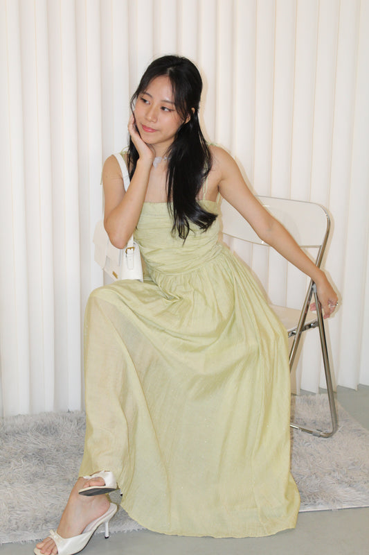 Aurelia Sparkle Midaxi Dress (Green)