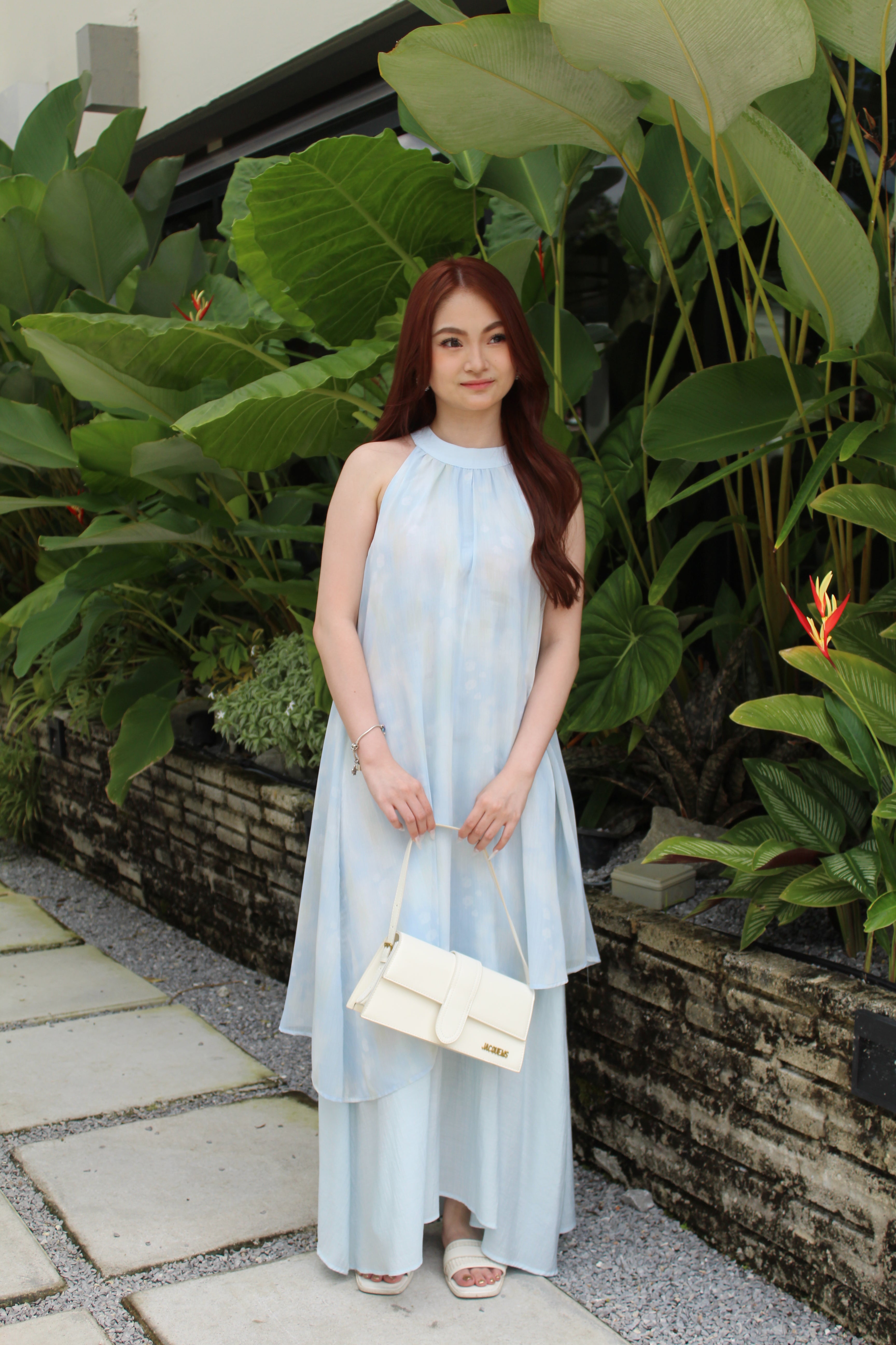 Arielle Halter Ombre Maxi Dress (Blue)
