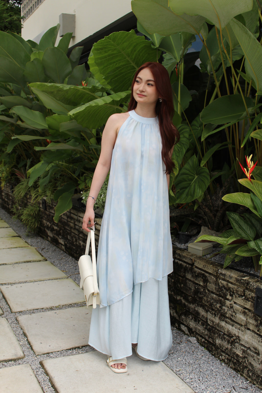 Arielle Halter Ombre Maxi Dress (Blue)
