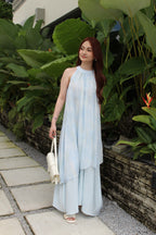 Arielle Halter Ombre Maxi Dress (Blue)