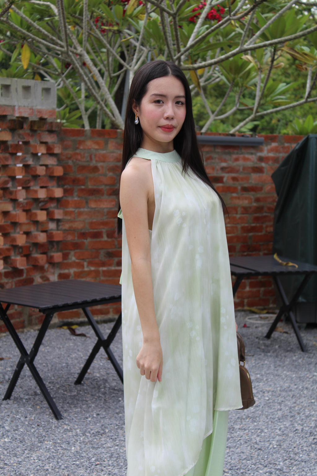 Arielle Halter Ombre Maxi Dress (Blue)