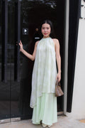 Arielle Halter Ombre Maxi Dress (Green)