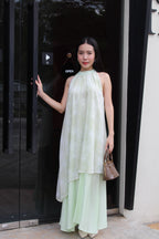 Arielle Halter Ombre Maxi Dress (Blue)