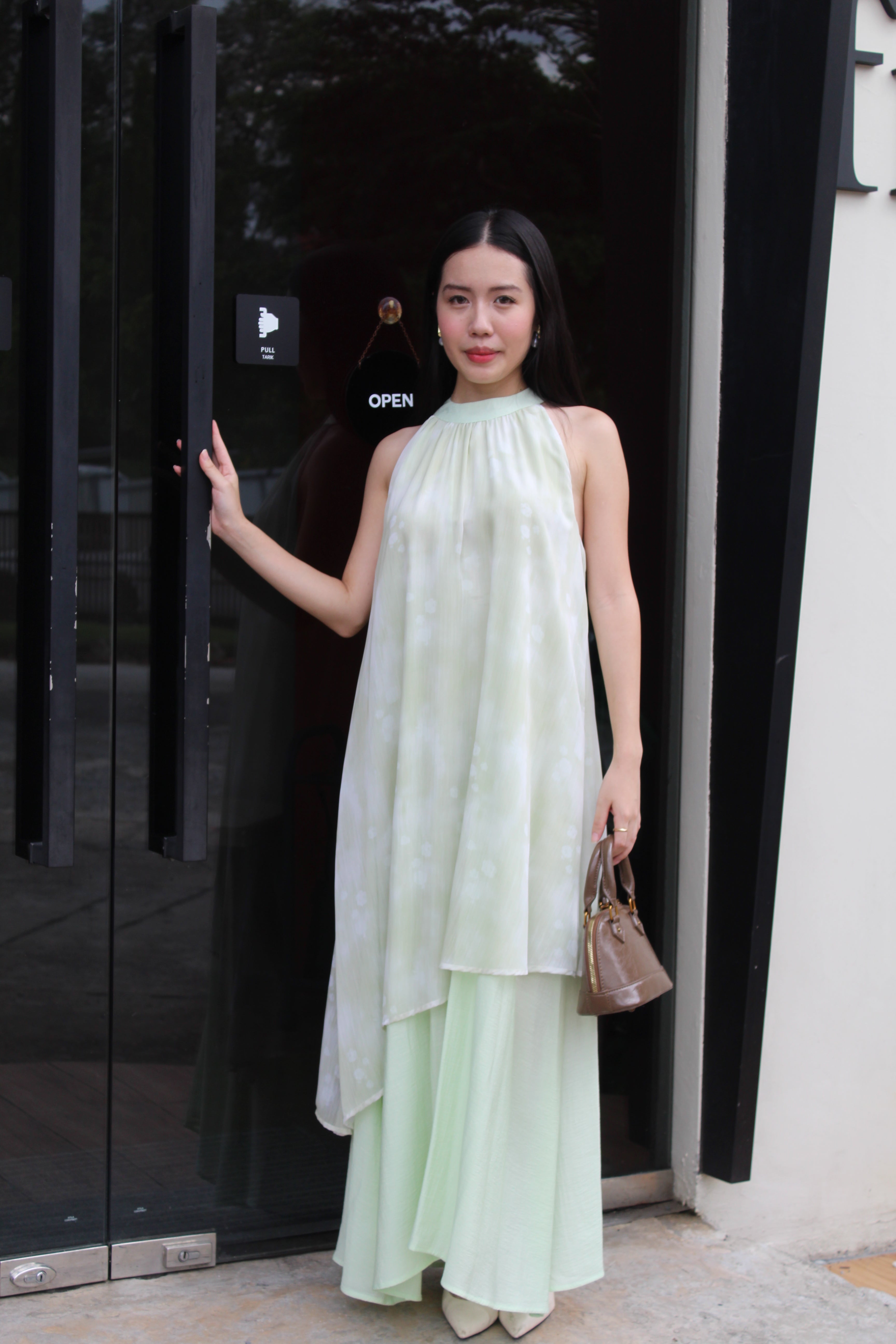 Arielle Halter Ombre Maxi Dress (Blue)