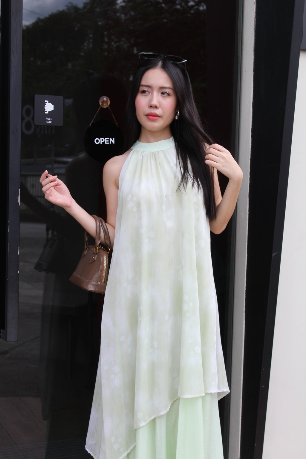 Arielle Halter Ombre Maxi Dress (Blue)
