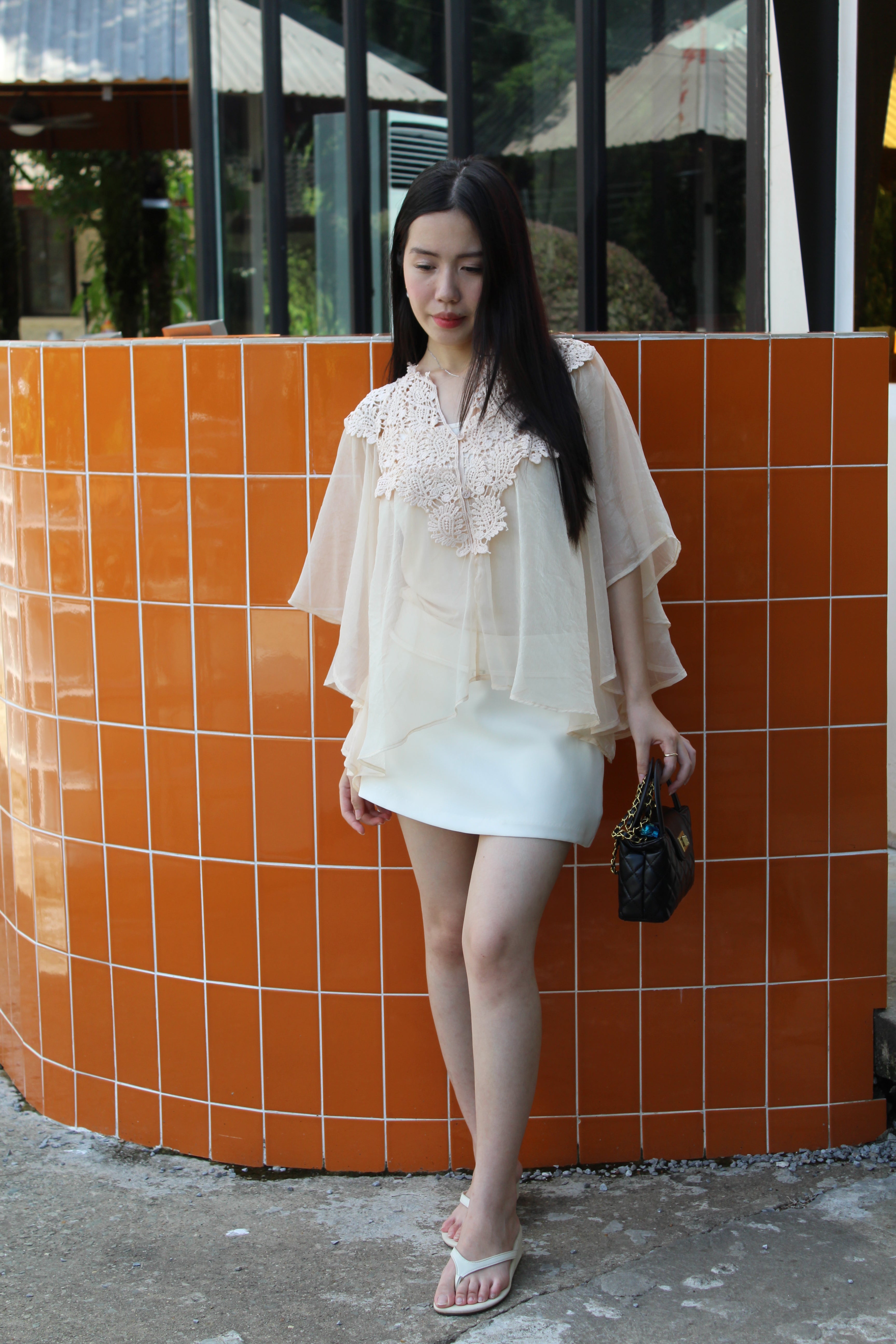 Leena Two Piece Flare Top (Khaki)