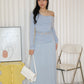 Chiara Lace Long Sleeve Top (Blue)