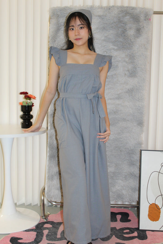 Lauren Square Neck Jumpsuit (Grey)