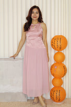 Emilia Cheongsam Flare Maxi Dress (Red)