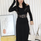 Chiara Lace Long Sleeve Top (Blue)