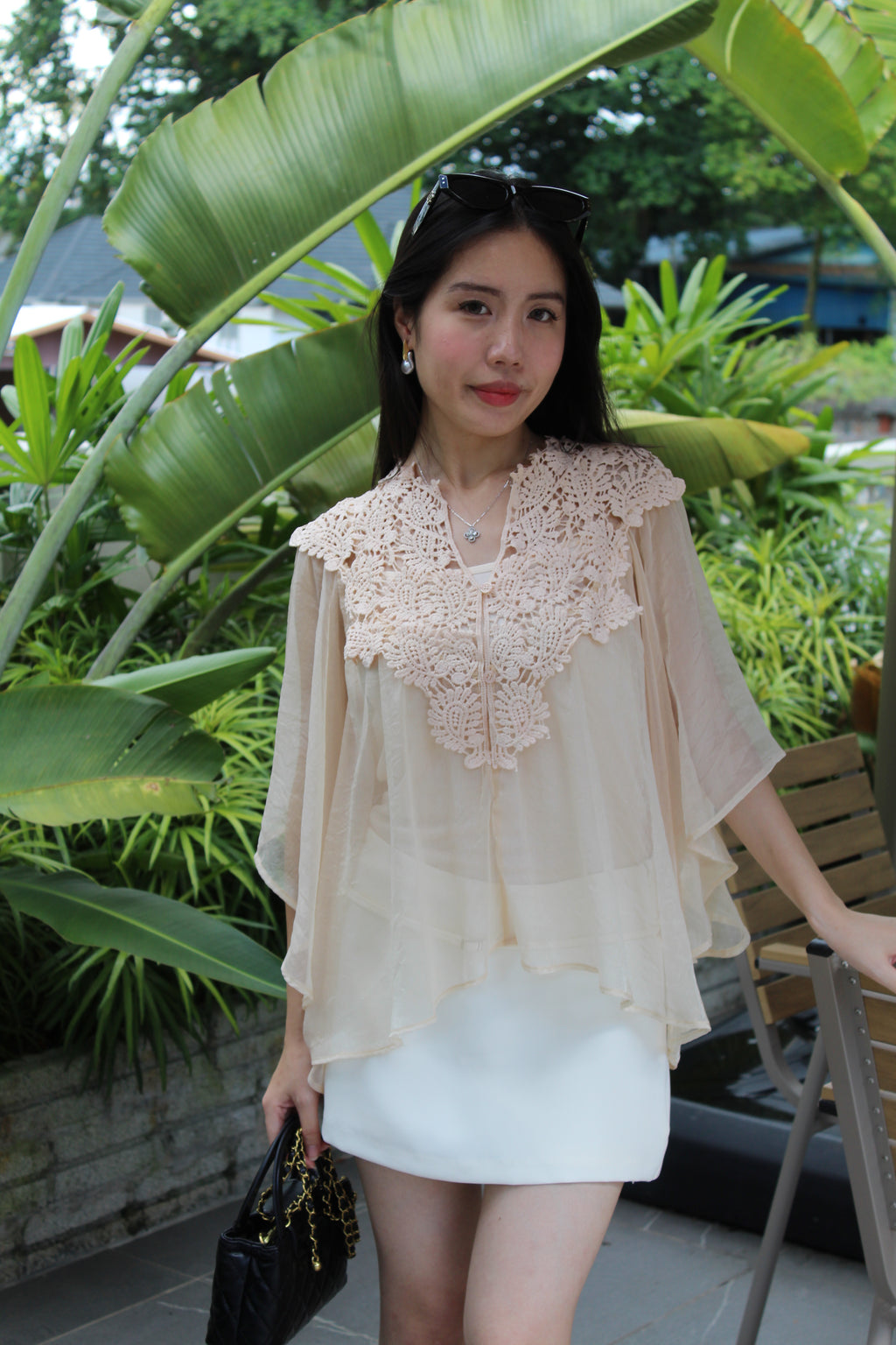 Leena Two Piece Flare Top (Khaki)