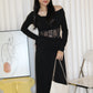 Chiara Lace Long Sleeve Top (Blue)