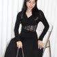 Chiara Lace Long Sleeve Top (Blue)