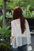 Leena Two Piece Flare Top (Khaki)