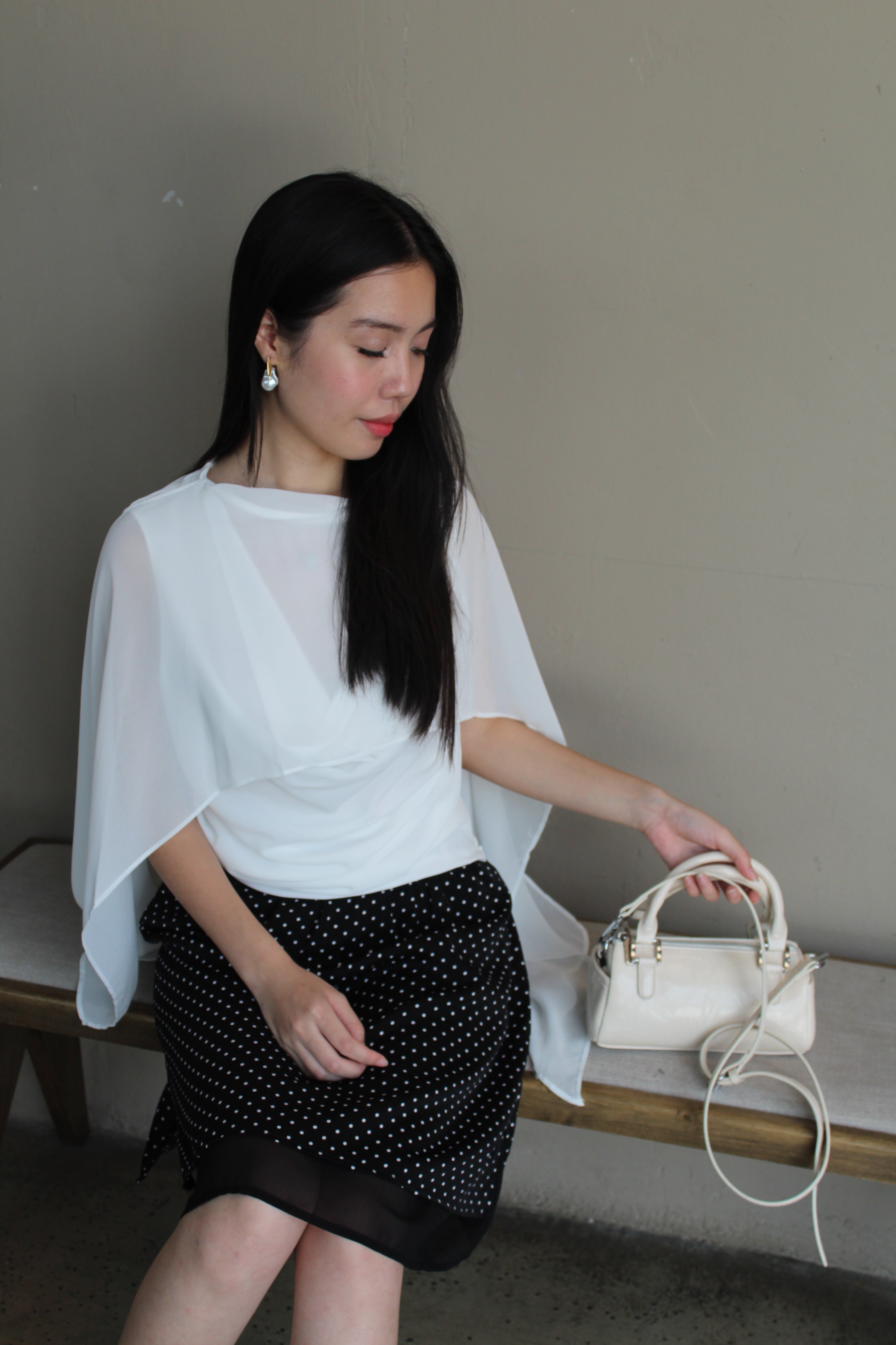 Yuna Chiffon Sash Top (Khaki)