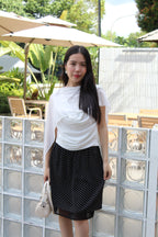 Yuna Chiffon Sash Top (White)