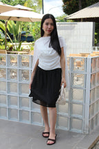 Yuna Chiffon Sash Top (Khaki)