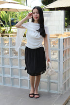 Yuna Chiffon Sash Top (Khaki)