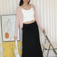 Chiara Ruched Maxi Skirt (Blue)