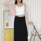 Chiara Ruched Maxi Skirt (Blue)