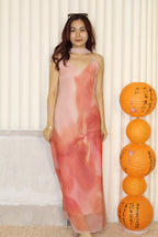 Phoebe Printed Maxi Dress (Pink)