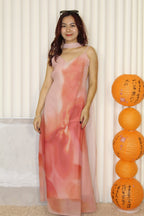 Phoebe Printed Maxi Dress (Pink)