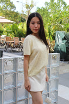 Janelle Floral Knit Top (Yellow)