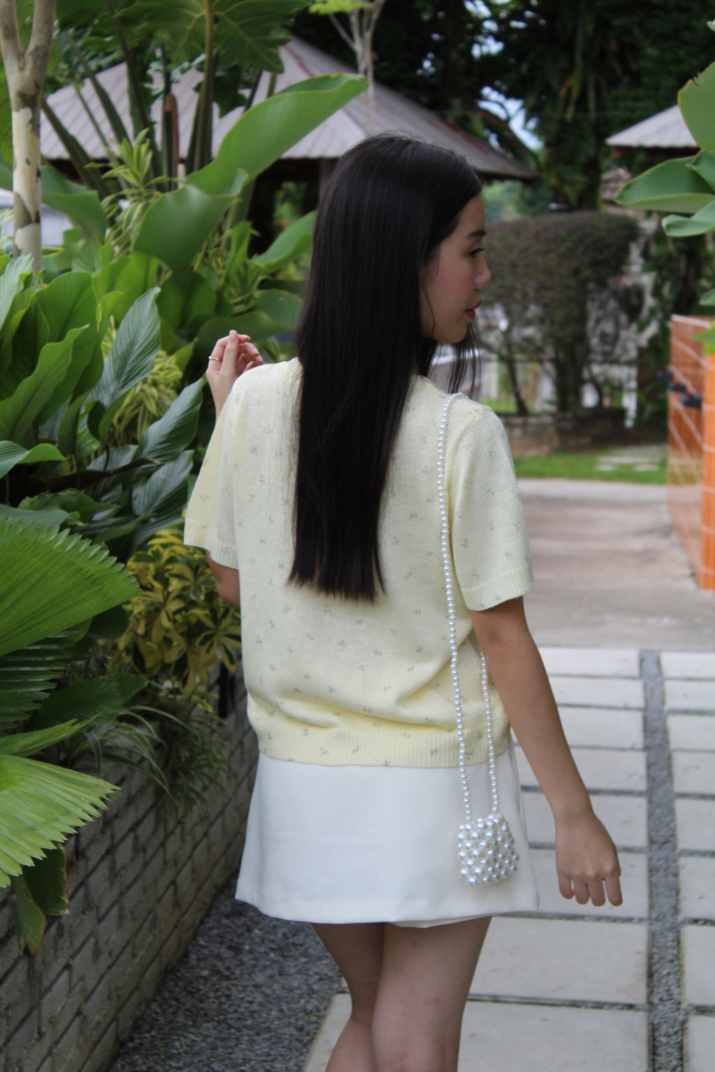 Elira A-Line Mini Skirt (Cream)