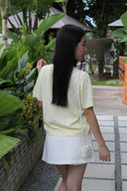 Elira A-Line Mini Skirt (Cream)