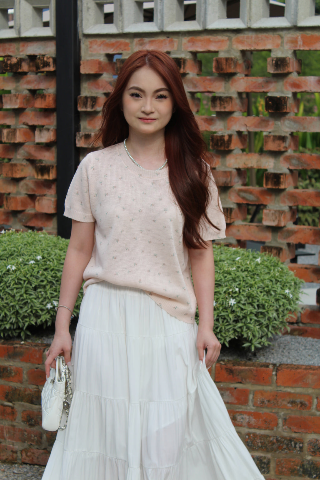 Janelle Floral Knit Top (Yellow)