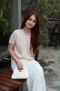 Janelle Floral Knit Top (Pink)