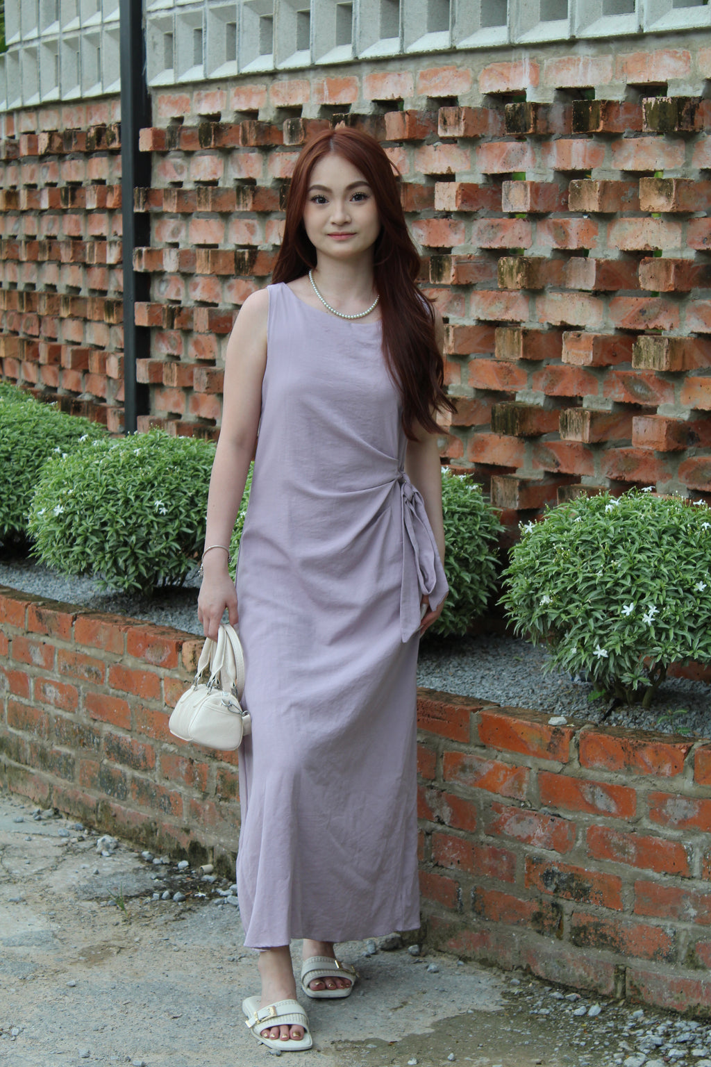 Nadine A-Line Maxi Dress (Cream)