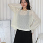 MaryAnn Sheer Knit Top (Pink)