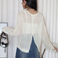 MaryAnn Sheer Knit Top (Pink)